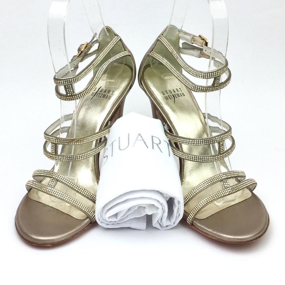 Stuart Weitzman Stops Traffic Crystal sandals sz